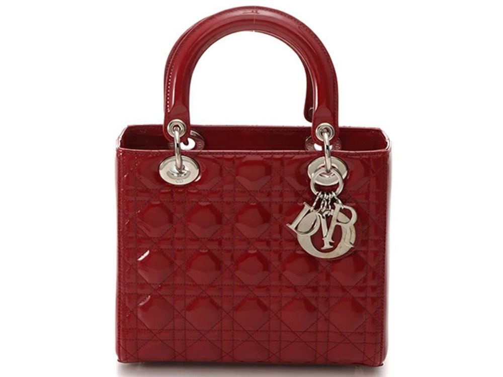 Christian Dior Cannage 2way Shoulder Bag Red SV